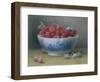 Bowl of Raspberries-William B. Hough-Framed Giclee Print