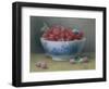 Bowl of Raspberries-William B. Hough-Framed Giclee Print