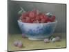 Bowl of Raspberries-William B. Hough-Mounted Giclee Print