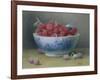 Bowl of Raspberries-William B. Hough-Framed Giclee Print