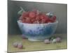 Bowl of Raspberries-William B. Hough-Mounted Giclee Print