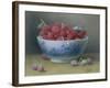 Bowl of Raspberries-William B. Hough-Framed Giclee Print