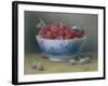 Bowl of Raspberries-William B. Hough-Framed Giclee Print