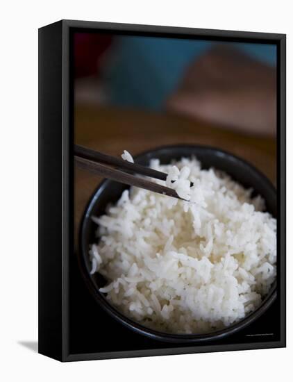 Bowl of Rice, China, Asia-Angelo Cavalli-Framed Stretched Canvas