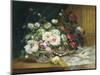 Bowl of Roses-Eugene Henri Cauchois-Mounted Giclee Print