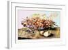 Bowl of Strawberries, Pears and a Grasshopper-Giovanna Garzoni-Framed Art Print
