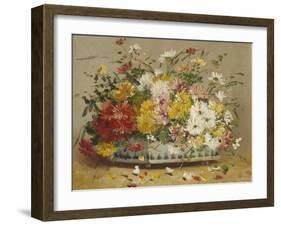 Bowl of Summer Flowers-Eugene Henri Cauchois-Framed Giclee Print