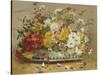 Bowl of Summer Flowers-Eugene Henri Cauchois-Stretched Canvas