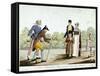 Bowl Players on the Champs-Elysees-null-Framed Stretched Canvas