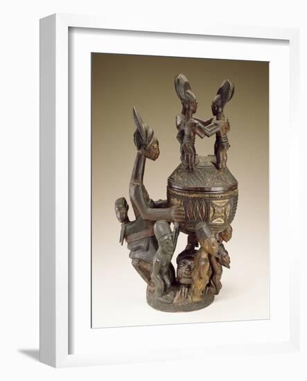 Bowl with Figures - Sculptor to Kings, Olowe of Ise; National Museum of African Art-null-Framed Photographic Print