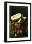 Bowl with Melon, Figs and Mushrooms, 1620-Juan Fernandez el labrador-Framed Giclee Print