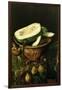 Bowl with Melon, Figs and Mushrooms, 1620-Juan Fernandez el labrador-Framed Giclee Print