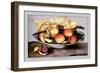 Bowl with Peaches and Plums-Giovanna Garzoni-Framed Art Print