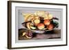 Bowl with Peaches and Plums-Giovanna Garzoni-Framed Art Print