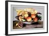 Bowl with Peaches and Plums-Giovanna Garzoni-Framed Art Print