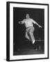 Bowler Andy Varipapa, Celebrating Because of His Score-George Skadding-Framed Photographic Print