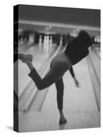 Bowler Phyllis Mercer Gracefully Flinging Ball Down Lane-Stan Wayman-Stretched Canvas