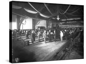 Bowlers' Opening at Bowling Alley, Madison Park, Seattle, 1909-Ashael Curtis-Stretched Canvas