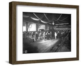 Bowlers' Opening at Bowling Alley, Madison Park, Seattle, 1909-Ashael Curtis-Framed Giclee Print