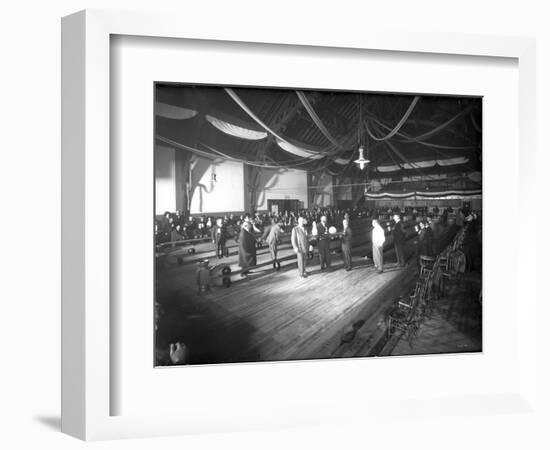 Bowlers' Opening at Bowling Alley, Madison Park, Seattle, 1909-Ashael Curtis-Framed Giclee Print