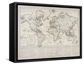Bowles's Geographical Game of the World, London, 1790-Carington Bowles-Framed Stretched Canvas
