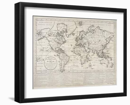 Bowles's Geographical Game of the World, London, 1790-Carington Bowles-Framed Giclee Print