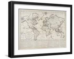 Bowles's Geographical Game of the World, London, 1790-Carington Bowles-Framed Giclee Print