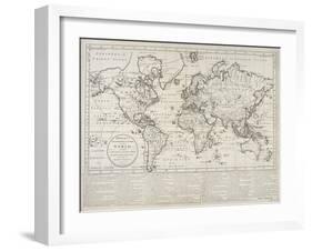 Bowles's Geographical Game of the World, London, 1790-Carington Bowles-Framed Giclee Print