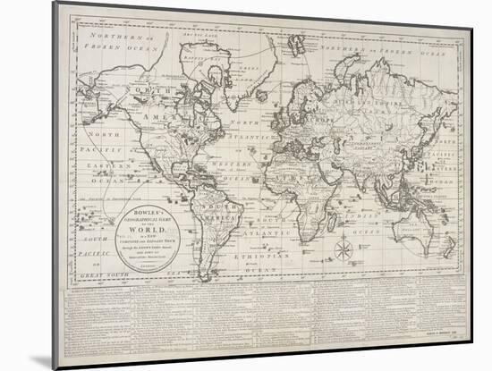 Bowles's Geographical Game of the World, London, 1790-Carington Bowles-Mounted Giclee Print
