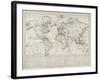 Bowles's Geographical Game of the World, London, 1790-Carington Bowles-Framed Giclee Print