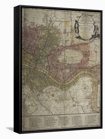 Bowles's New Pocket Plan Of London and Westminster With the Borough Of Southwark, ...-Carington Bowles-Framed Stretched Canvas