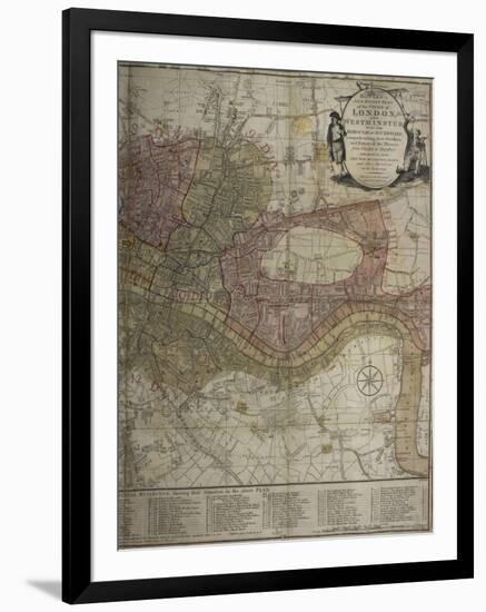 Bowles's New Pocket Plan Of London and Westminster With the Borough Of Southwark, ...-Carington Bowles-Framed Giclee Print