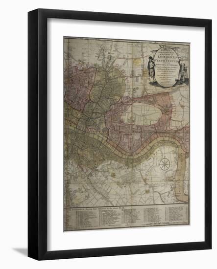 Bowles's New Pocket Plan Of London and Westminster With the Borough Of Southwark, ...-Carington Bowles-Framed Giclee Print