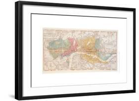 Bowles's Two Sheet Plan of the Cities of London and Westminster with the Borough of Southwark-English School-Framed Giclee Print