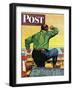 "Bowling a Split," Saturday Evening Post Cover, January 6, 1945-Stan Ekman-Framed Premium Giclee Print