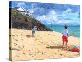 Bowling and Batting, Abersoch, 2015-Andrew Macara-Stretched Canvas