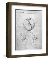 Bowling Ball 1967 Patent-Cole Borders-Framed Art Print