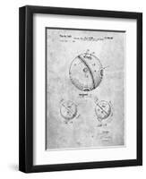 Bowling Ball 1967 Patent-Cole Borders-Framed Art Print