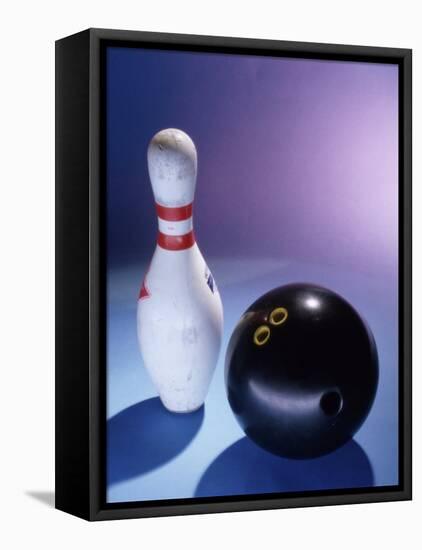 Bowling Ball and a Pin-null-Framed Stretched Canvas