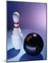 Bowling Ball and a Pin-null-Mounted Photographic Print