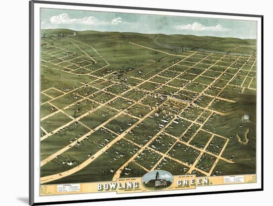 Bowling Green, Kentucky - Panoramic Map-Lantern Press-Mounted Art Print