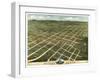 Bowling Green, Kentucky - Panoramic Map-Lantern Press-Framed Art Print