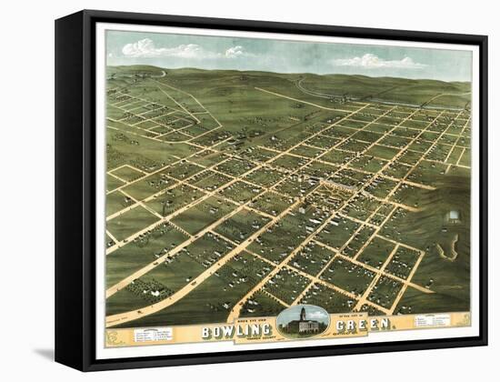 Bowling Green, Kentucky - Panoramic Map-Lantern Press-Framed Stretched Canvas