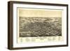 Bowling Green, Ohio - Panoramic Map-Lantern Press-Framed Art Print