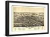 Bowling Green, Ohio - Panoramic Map-Lantern Press-Framed Art Print