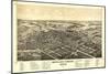 Bowling Green, Ohio - Panoramic Map-Lantern Press-Mounted Art Print