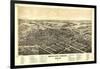 Bowling Green, Ohio - Panoramic Map-Lantern Press-Framed Art Print