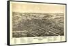 Bowling Green, Ohio - Panoramic Map-Lantern Press-Framed Stretched Canvas