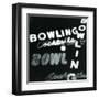 Bowling in Lights-Dan Zamudio-Framed Art Print