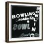 Bowling in Lights-Dan Zamudio-Framed Art Print